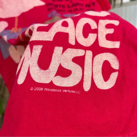 Woodstock Music & Art Fair 1969 Reprint T-Shirt from 2008 in Red. - Picture 5 of 8